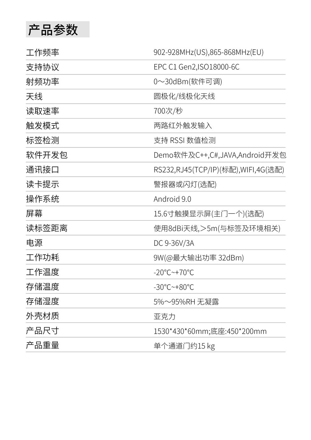 RFID 通道门读写器 JT-923 产品实拍