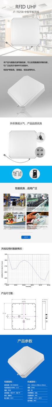 中型平板天线 JT-T0258 产品实拍