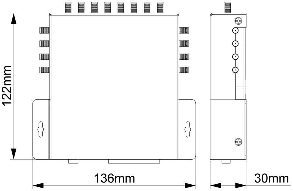 UHF RFID 16通道固定式读写器 JT-916